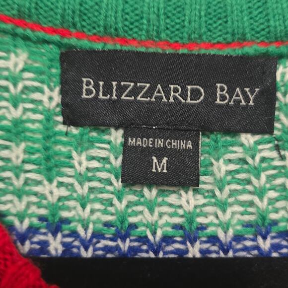 Blizzard Bay Ugly Christmas Shark Funny Sweater Cute Holiday Crewneck Men's M - Picture 6 of 7